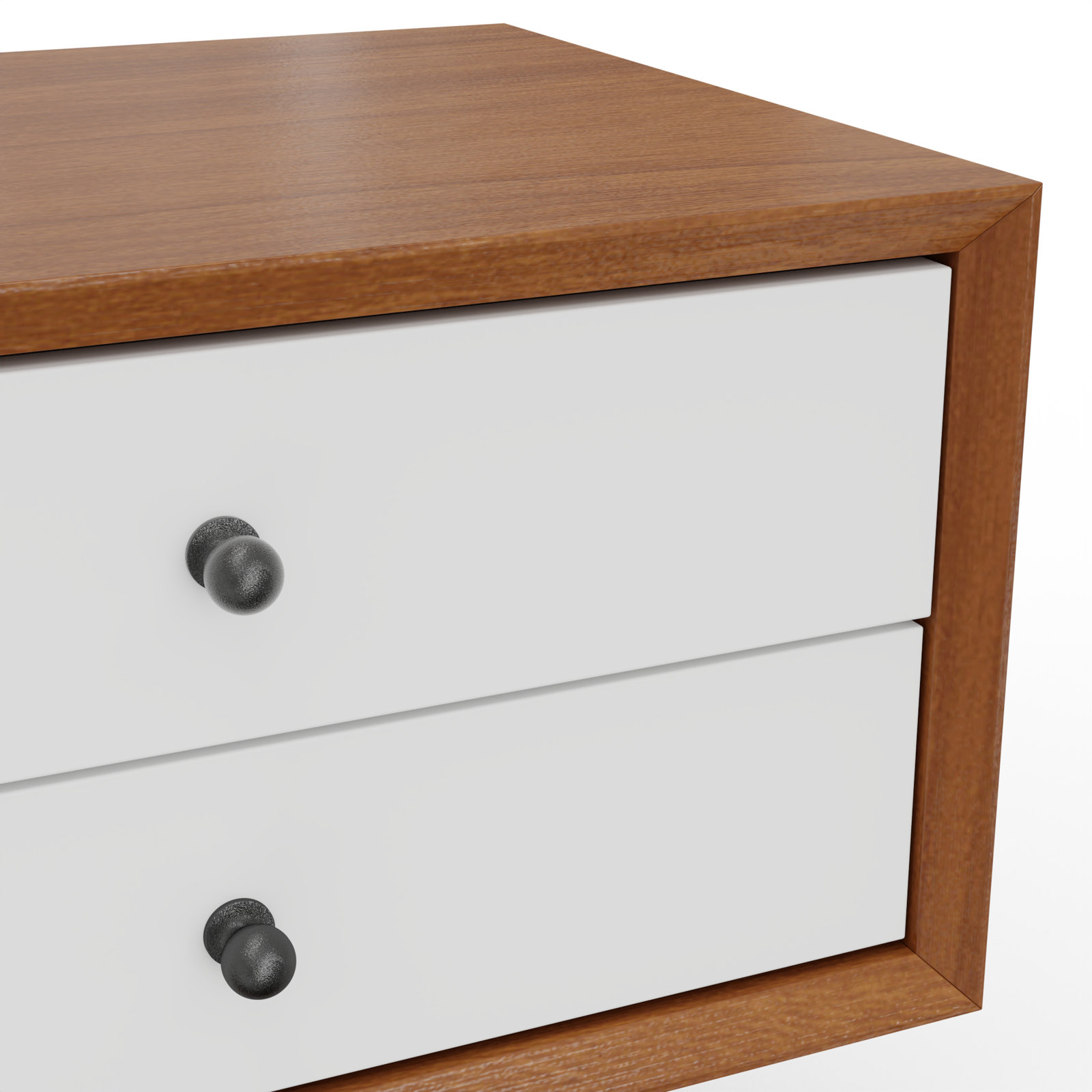 Williams Mahogany Nightstand, Chestnut/White