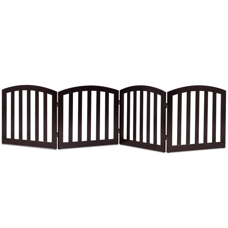 Daisetta Wood Free Standing Pet Gate, Espresso