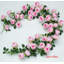 2 pièces guirlande de fleurs artificielles pliables 12 pi