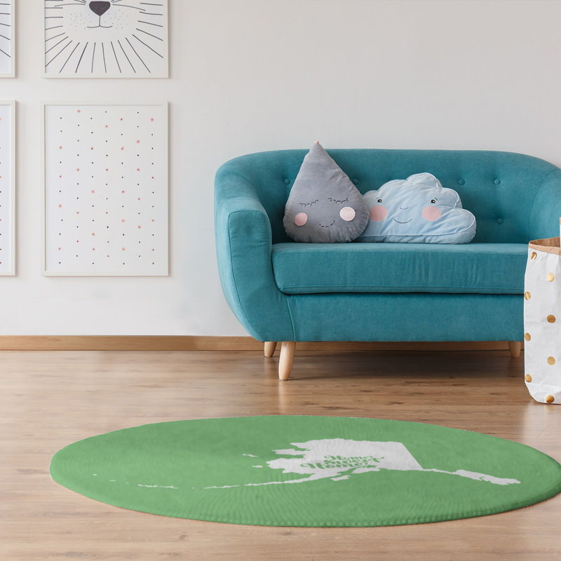 Tapis en polyester à ancrage doux home, Rond 5 pi