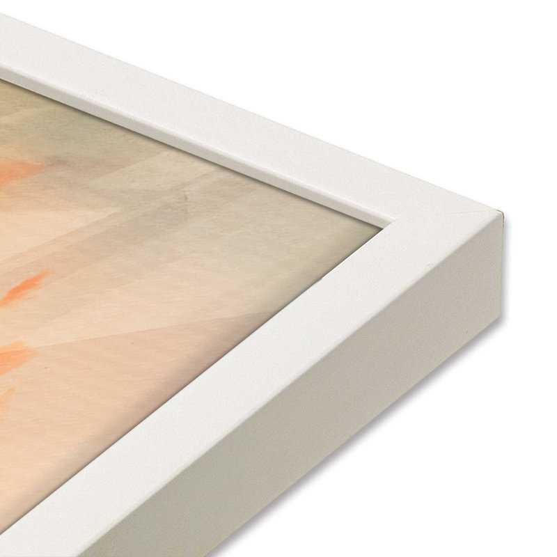 «Sunset Palm Glow», reproduction encadrée, H 12 po x l 15 po, Blanc opaque