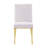 Renfri White Boucle Gold Frame Luxury Upholstered Dining Chair
