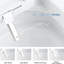 Toilette intelligente avec fonction d'ouverture / fermeture automatique, plusieurs modes de lavage, capteur de pied et affichage à DEL - Toilette de salle de bain moderne en céramique blanche, profondeur de 27,17 po, largeur de 16,16 po, hauteur de 17,98 po, poids de 85,39 lb,