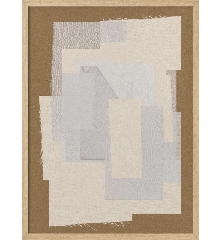 "Fabric Pattern Collage No.6" Framed Print Wall Art, 20" H x 16" W 