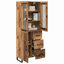  Highboard With Drawer 2 Pcs Old Wood Engineered Wood And Glass-1560784245