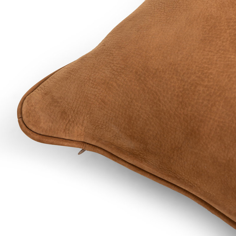 Olsen Pillow-Nubuck Cigar, Cognac, Rectangle 16"H x 24"W