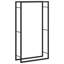  Support de rangement pour bûches d'extérieur en acier noir mat 80 x 28 x 154 cm