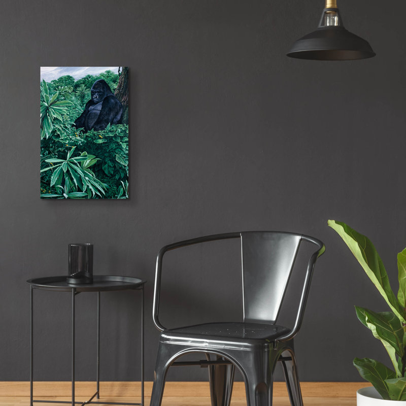 «Gorilla» par Ron Parker, art mural en verre acrylique, H 24 po x l 16 po x P 0,2 po