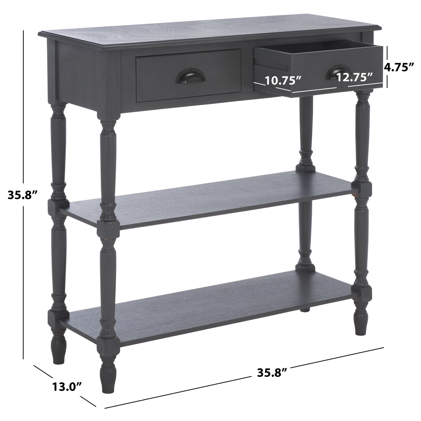Nessa 36" Console Table, Grey