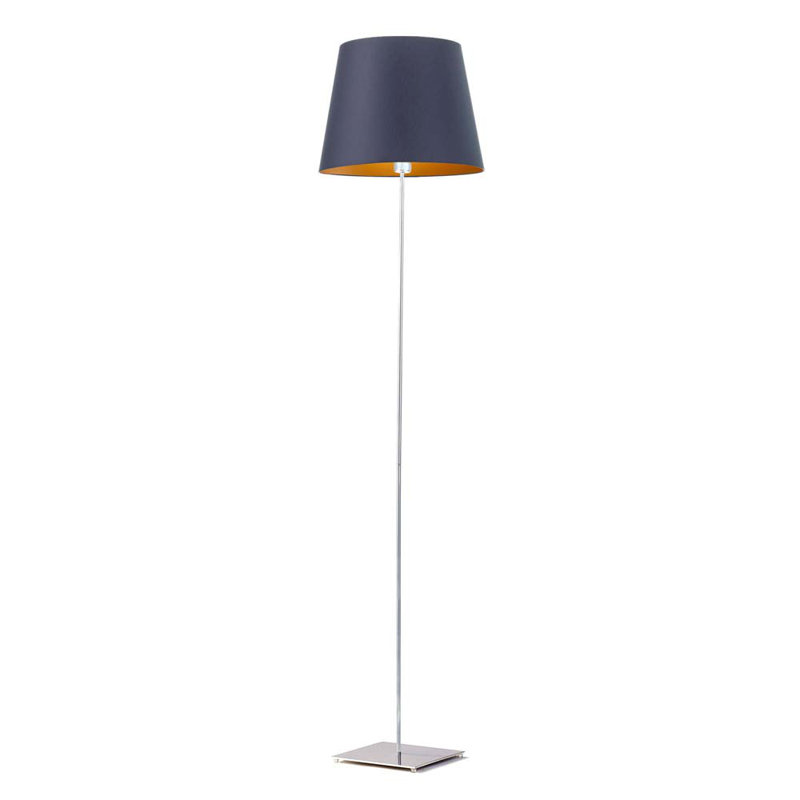 Eadith 162.5cm Traditional Floor Lamp, Dark Grey, Silver