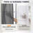 Dabachi Linen Textured Semi-Sheer Back Tab Curtain Pair-1114987898-1114987893