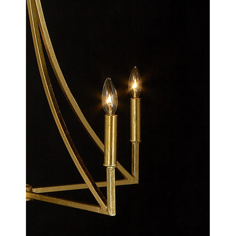 Elite 4 - Light Candle Style Empire Chandelier, Gold Leaf