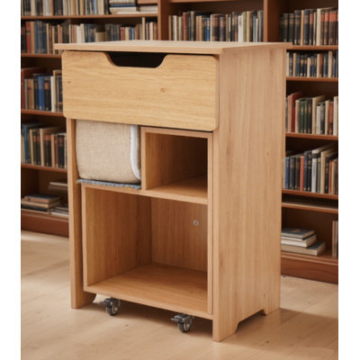 Table de chevet multifonctionnelle en bois