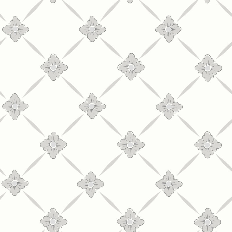 Boråstapeter Linné Wallpaper, Gray/Silver