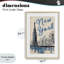 «Blue and Beige New York», reproduction sous verre encadrée, design par Annabelle Hall-358021399-358021397
