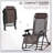 Outdoor Rocking Chairs, Foldable Reclining Zero Gravity Lounge Rocker w/ Pillow, Cup & Phone Holder