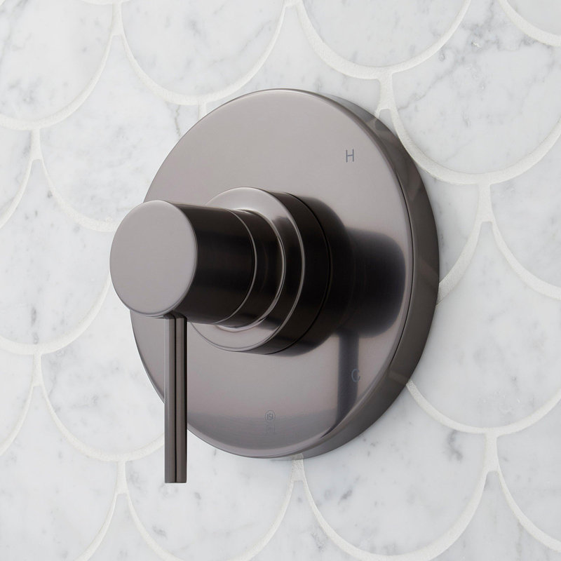 Lexia Pressure Balance Tub And Shower Set, Gunmetal