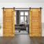 Porte de grange à panneaux et en bois avec quincaillerie d'installation-83967882-83967883
