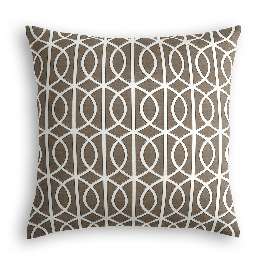 Embroidered Square Pillow Cover & Insert Loom Decor 