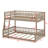Full XL Over Queen Bunk Bed With Guardrails And Ladder-1026937880