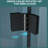 36W X 72H Fold Shower Door With Tempered Glass, Matte Black - Bi Design, 1/4 Inch Thick Clear Water Screen , High Grade Stainless Steel Components, Reversible Installation, 180 Overlapping Rotate