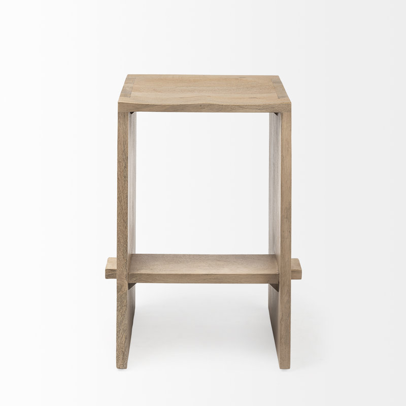 Tabouret de bar et de comptoir Dalina, Tabouret de comptoir (siège d'une hauteur de 26 p, Brun clair
