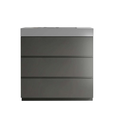 35.8'' Single Bathroom Vanity with Ceramic Top