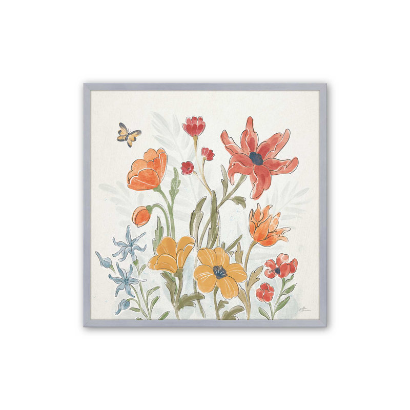 «Garden Melody In Bloom IV», H 17,75 po x l 17,75 po, Chrome poli