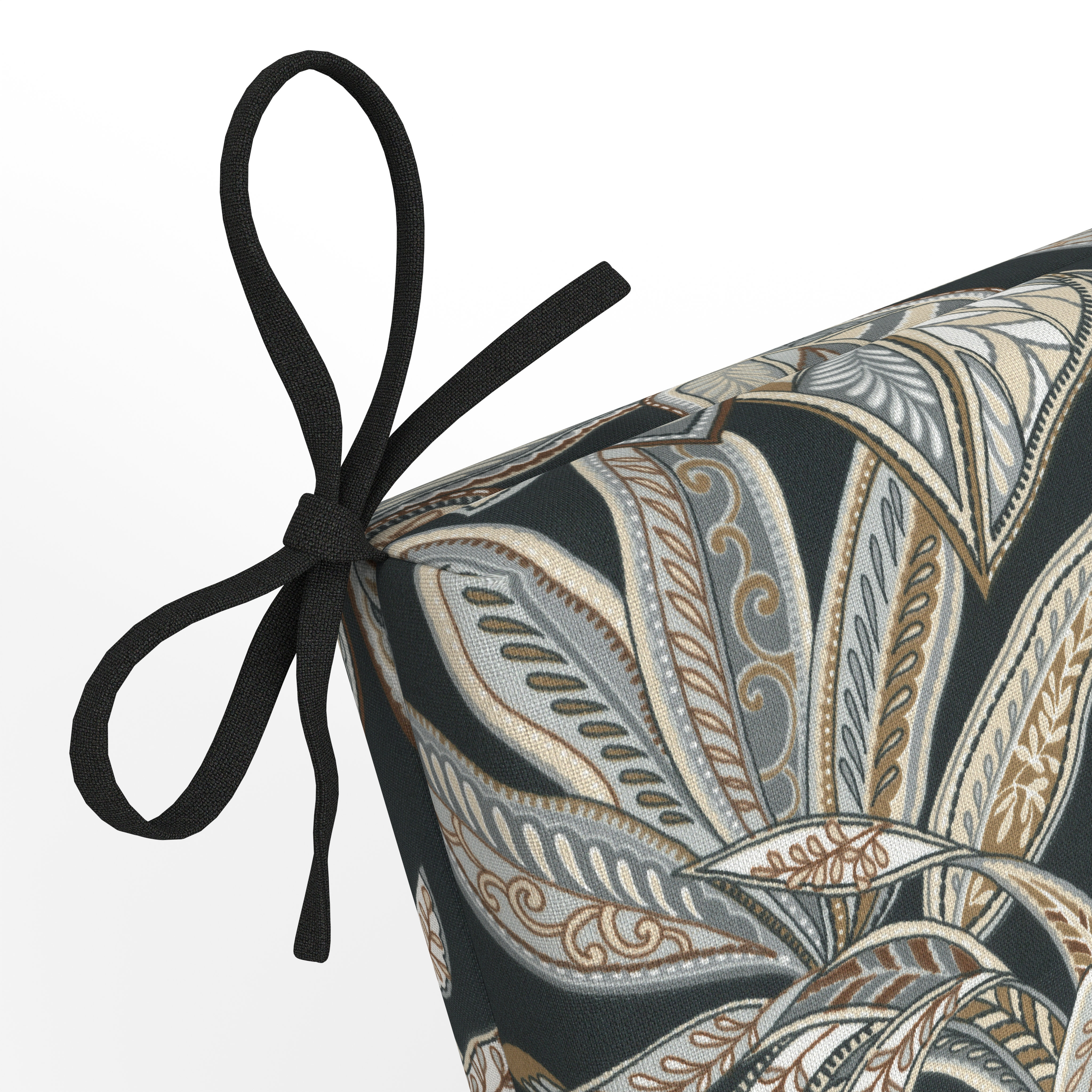 Pillow Perfect Botanical Indoor/Outdoor 1 Piece Split Back Chair Seat