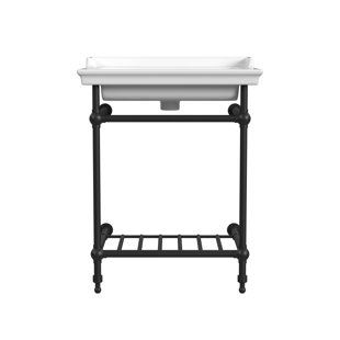 Lavabo de salle de bain console Fireclay
