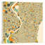 Abstract City Map Of Philadelphia by Jazzberry Blue - Wrapped Canvas Print-50005654