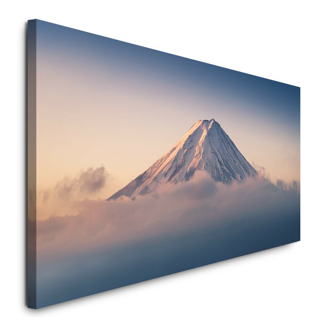 Leinwandbild Mount Fuji in Wolken