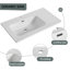 Meuble-lavabo mural flottant 36 po avec lavabo en céramique et porte d'armoire à fermeture en douceur 36 po