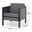 Fauteuil de patio extérieur avec coussins