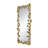 Herlaine Metal Rectangle Wall Mirror,Full Length Mirror with Golden Leaf Accents