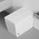 Square Smart Toilet With Built-In Tank, Remote Control, Intelligent Toilet With Auto Open/Close Lid, Auto Flush, Heated Bidet Seat, Warm Water And Dry,LED, White