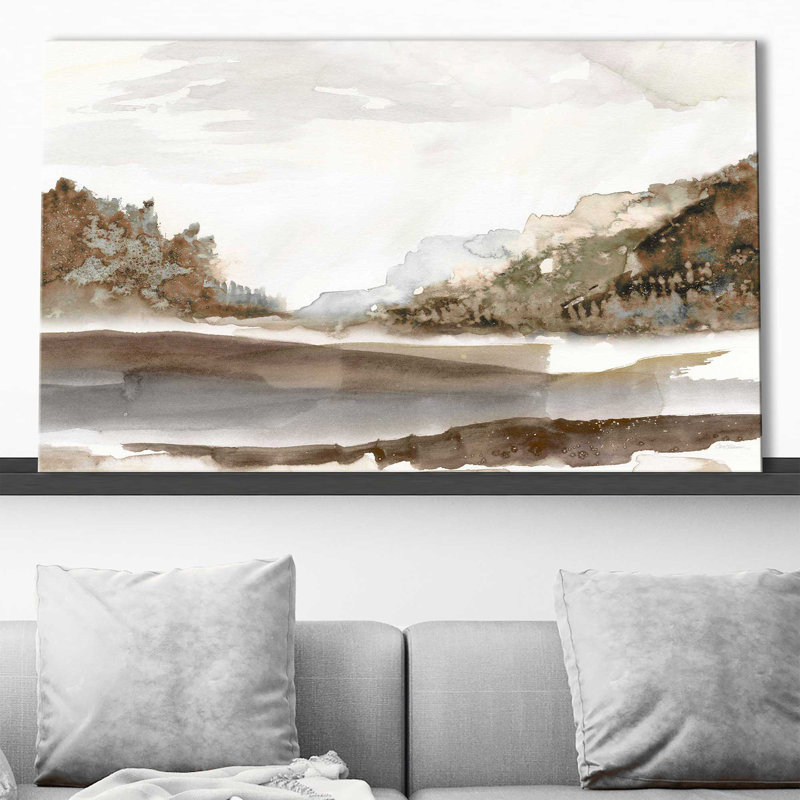 Mountain Time - Peinture, L 72 po x H 42 po, Toile tendue