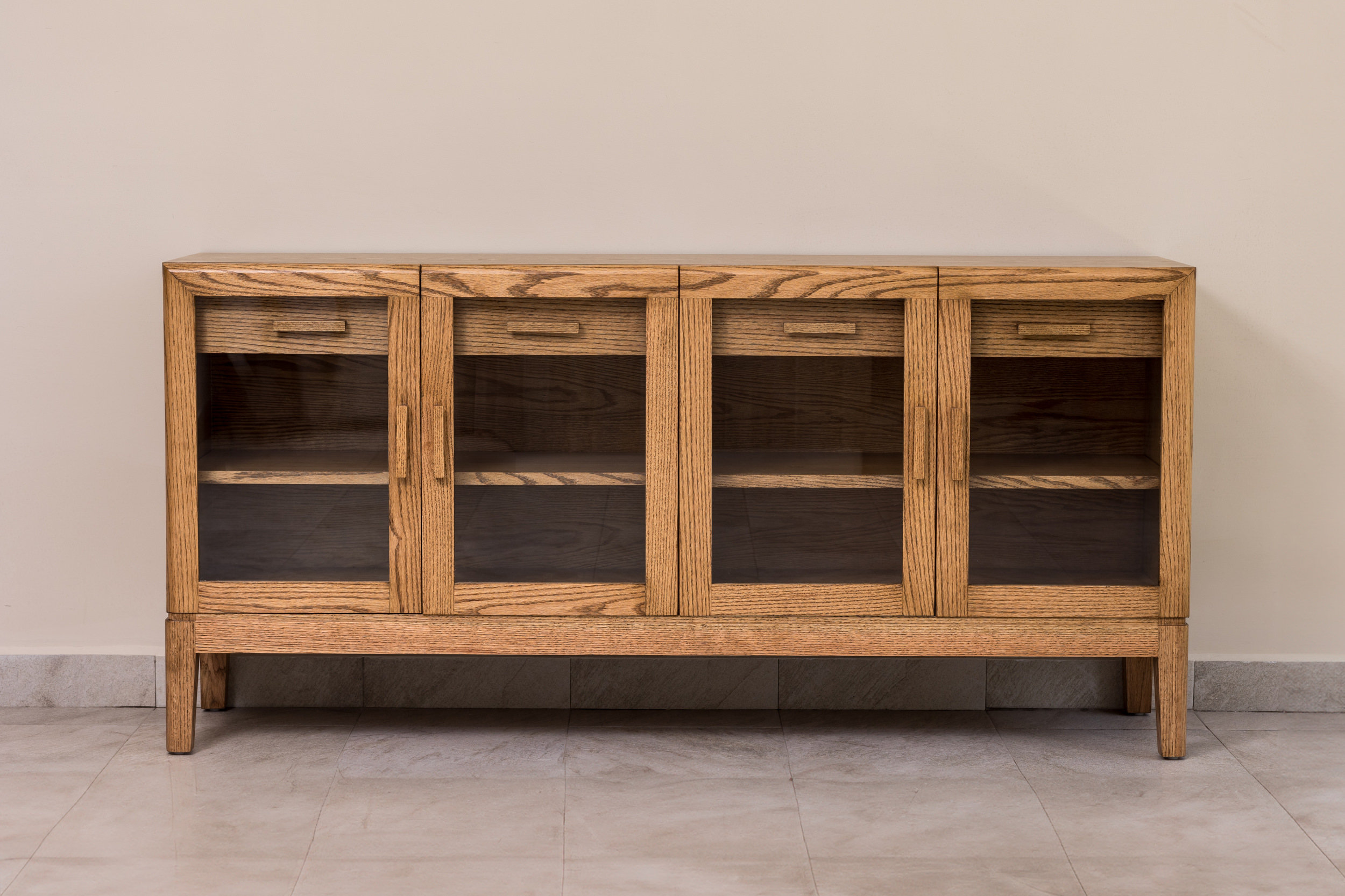 Laguna Marble Novak 72" Oak Sideboard Credenza Buffet Wayfair Canada