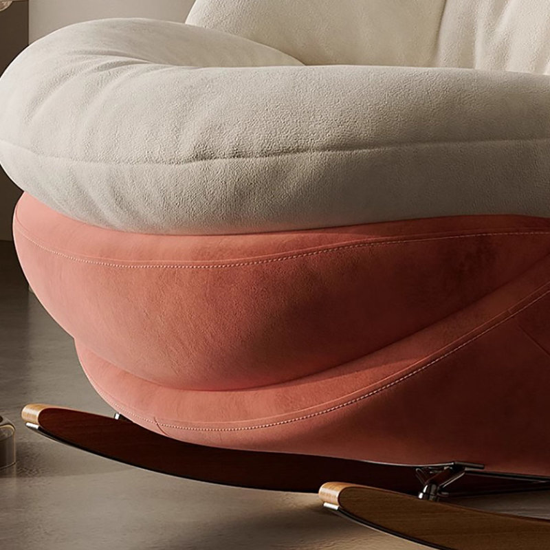 Chaise berçante élégante, Rose