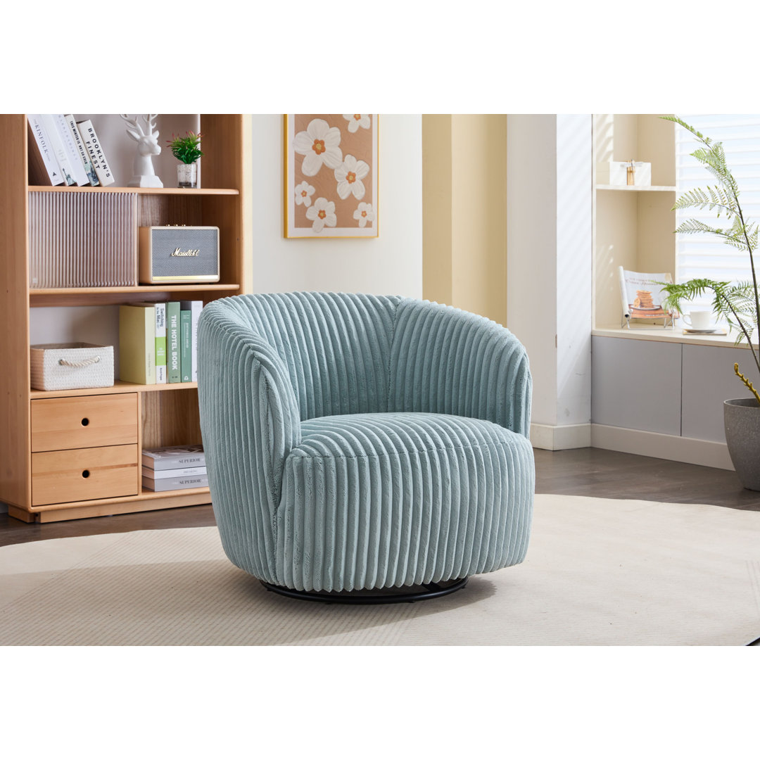 Loungesessel Alma Relaxsessel Drehsessel Designer Sessel aus Kord