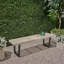 Banc d'extérieur en métal / bois massif-595878257
