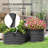 Galvanized Raised Garden Bed Set of 2, Planters for Outdoor Plants with Safety Edging, Easy-to-assemble Stock Tanks for Growing Flowers, Herbs and Vegetables-770617152-770617164