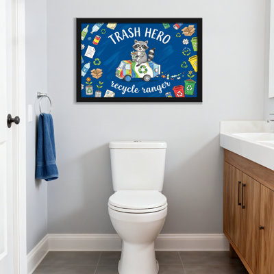 Animals Trash Hero Raccoon Recycling Truck Pattern