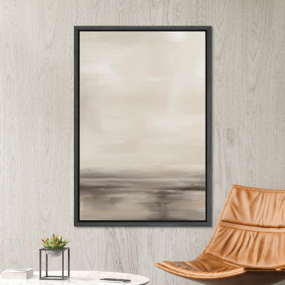 Minimal Landscape " Mid-Century Geometric Gray Grunge Color Field Abstract Minimalism Contemporary Nordic Wall Decor "