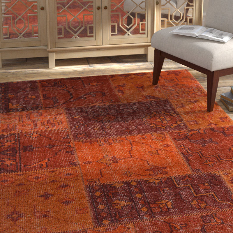 Donise Wool Southwestern Indoor Rug, Rectangle 5' x 7'6"