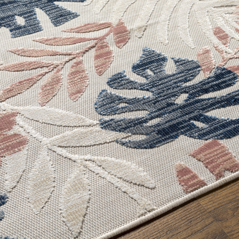 Issifu Floral Indoor / Outdoor Rug, Rectangle 2'2" x 3'9"
