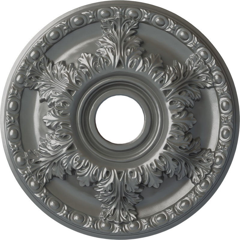 Médaillon de plafond Endurathane Nottingham, DO 18 po x P 3 1/2 po x P 1 1/2 po (convient aux auvents jusqu'à 4 5/8 po), finition brique réfractaire peinte à la main