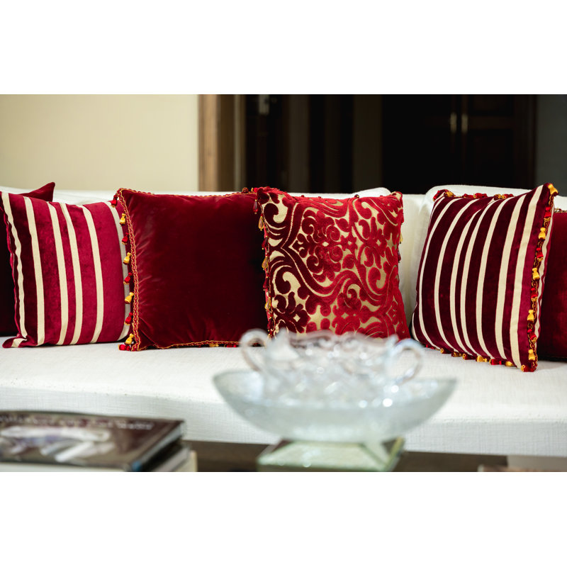 Scarlett Sentiments Striped Throw Pillow