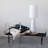 Analysa Stoneware Floor Lamp with Reactive Glaze and Linen Shade