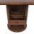 59" Extendable Oval Dining Table With 2-Tier Storage For 4-6, Space Saving Expandable Kitchen Table In Walnut Brown, MDF With Walnut Finish & Pedestal Base